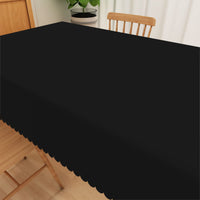 1 x Brand New Aoihrraan Black Rectangular Polyester Fabric Tablecloths Washable Oblong Tablecloth for Home Party Dining 6 to 8 Seater for Kitchen Wedding Birthday Anniversary Decoration 178 x 229 cm - RRP €33.99