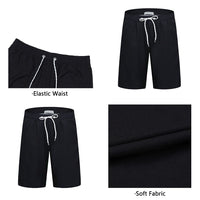 1 x RAW Customer Returns iCKER men s shorts, swimming trunks, beach shorts, beach shorts, board shorts, quick-drying for summer, black, S3, XXL - RRP €23.99