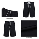 1 x RAW Customer Returns iCKER men s shorts, swimming trunks, beach shorts, beach shorts, board shorts, quick-drying for summer, black, S3, L - RRP €22.94