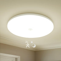 1 x RAW Customer Returns Yafido 18W LED ceiling light with motion detector, neutral white ceiling lamp with motion sensor, 30CM round LED ceiling light flat for balcony hallway - RRP €21.0