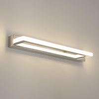 1 x RAW Customer Returns Toolight Bathroom Mirror Lamp 9W 800LM, 42cm LED Modern Bathroom Mirror Wall Light, Wall Light 4500K Natural Light, Silver - RRP €35.99