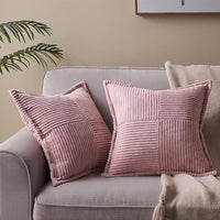 1 x RAW Customer Returns Topfinel cushion cover 40x40 pink set of 2 corduroy cushion covers cushion cover decorative cushion cover sofa cushion decorative cushion decoration for sofa bedroom living room balcony children fluffy winter - RRP €17.23