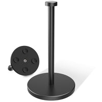 1 x RAW Customer Returns VEHHE Kitchen Roll Holder Black Standing, kitchen paper holder with weighted base suction cup, kitchen roll holder for countertop, kitchen roll holder for standard and large rolls kitchen organization - RRP €19.36