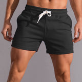 1 x RAW Customer Returns Sports shorts for men, in breathable cotton, Black, M - RRP €24.0