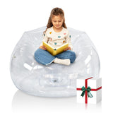 1 x RAW Customer Returns Gaming chair, bean bag XXL, bean bag, inflatable sofa, bean bag sofa, bare sofa, large floor cushion, bean bag sofa bean bag for children adults children, soft comfortable floor cushion transparent  - RRP €26.21