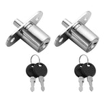 1 x RAW Customer Returns WANLIAN 2 pieces bolt lock sliding door lock cylinder 16 mm pressure cylinder lock cabinet lock furniture lock drawers desk wardrobe press piston lock - RRP €18.14