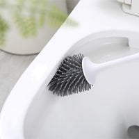 1 x RAW Customer Returns Meiyijia Antibacterial Toilet Brush, Toilet Brush with Clean Silicone Bristles Standing , 1 Piece - RRP €15.68