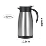 1 x RAW Customer Returns Olerd 1L insulated jug, stainless steel thermos flask, double-walled vacuum coffee pot teapot, thermos flask for coffee, tea, water, drink silver  - RRP €20.87