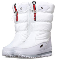 1 x RAW Customer Returns Solshine Women s Mid-Calf Lined Waterproof Snow Boots 949 White, 39EU - RRP €36.34