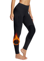 1 x RAW Customer Returns BALEAF women s breeches winter riding leggings knee patches water-repellent thermal leggings lined with mobile phone pocket for women girls black M - RRP €39.22