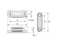 1 x RAW Customer Returns 10x magnetic catch door magnet furniture magnet magnetic closure brown - RRP €8.0