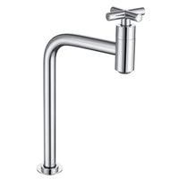 1 x RAW Customer Returns Tondiy high tap bathroom cold water, high cold water tap guest toilet washbasin tap cold water bathroom tap, cold water tap for countertop washbasin, chrome - RRP €37.3