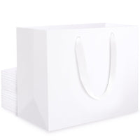 1 x RAW Customer Returns EUSOAR White Gift Bags - 250GSM Paper Bags with Handles - 20 Pieces Small Paper Bags S 20x10x18cm - White Paper Bags Shopper Paper - Birthday Gift Bags Packaging - RRP €28.02