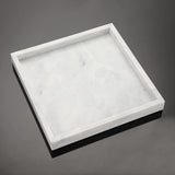 1 x RAW Customer Returns SUMNACON Marble Serving Tray Serving Platter Tray Jewelry Plate for Bathroom Kitchen Storage Toiletries Jewelry Cake Home Decoration Gray 25cm  - RRP €35.28