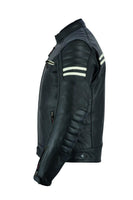 1 x Brand New JACKET4U Men s Motorcycle Leather Jacket, Black, Black, M - RRP €175.64