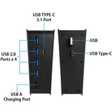 1 x RAW Customer Returns USB hub for PS5, Megadream 5 port high-speed expansion hub charger splitter adapter with 4 USB 1 USB charging port 1 Type-C port, compatible with Playstation 5 Dualsence game console - RRP €30.81