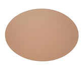 1 x RAW Customer Returns Nikalaz Oval Placemats Made of Recycled Leather, Pack of 4 Placemats, Table Mats, Placemats 45.7 x 33 cm Camel  - RRP €59.5