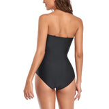 1 x RAW Customer Returns Smismivo Women s One Piece Swimwear Strapless with Tummy Control Push up One Piece Swimsuit Padded Elegant Curvy Women s One Piece Swimsuit Summer Beach Beachwear - RRP €24.0