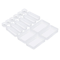 2 x Brand New Drawer Organizer System Desk Drawer Organizer Trays Plastic Storage Boxes Divider Makeup Organizer for Kitchen Bedroom Office - RRP €26.2