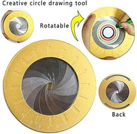 1 x RAW Customer Returns Adjustable circle template 25-78 mm, circle drawing tool, stainless steel round drawing tool, compass circle drawing tool, drawing circle drawing ruler - RRP €24.6