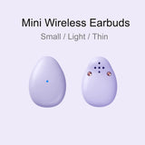 1 x RAW Customer Returns eleror Mini Wireless Bluetooth Earbuds Small Light Thin for Sleep Work Fitness Running Drive, Music or Podcasts from iPhone Android Phones Light Purple  - RRP €38.22