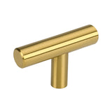 1 x RAW Customer Returns LONTAN 15 pieces T furniture knobs gold bar handles, knob gold dresser knobs drawer knobs golden knobs cabinet knobs stainless steel - RRP €16.99