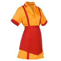 1 x Brand New Alaiyaky Caroline and Max Costume 2 Broke Girls Costume, Maid Diner Uniform Includes Dress, Apron, Necklace, Movie Costume for Women, Birthdays, Carnival, Cosplay Sizes S - XXL Suit A, S  - RRP €19.2