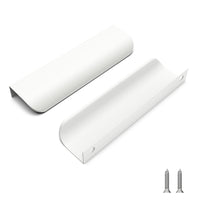 1 x RAW Customer Returns LONTAN 10 pieces cabinet handles white furniture handles 128 mm hole spacing kitchen handles door handles kitchen hidden cabinet handles concealed drawer handle handles for kitchen cabinet white - RRP €23.18