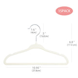 2 x RAW Customer Returns ManGotree Children s Velvet Clothes Hangers, Children s Hangers for Clothes Space Saving Non-Slip, Pack of 15 Cream  - RRP €23.9