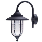 1 x RAW Customer Returns CGC Black Traditional Curved Outdoor Wall Lantern - RRP €32.09