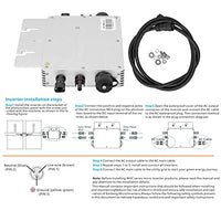 1 x RAW Customer Returns Inverter, Solar Inverter Micro Inverter 120 230V 700W Solar Grid Tie Microinverter with Wifi Control Automatic Identification - RRP €226.35