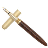 1 x RAW Customer Returns Gullor Handmade Rosewood Fountain Pen, Smooth and Easy Writing for Signature, Medium Nib, Brown Wood - RRP €10.64