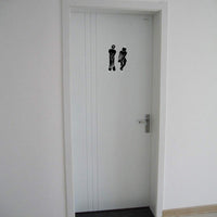 1 x RAW Customer Returns 3D Removable Man Woman Mirror Sticker Bathroom Sign Toilet Door Entrance Sign Wall Stickers DIY Home Decor Decals Color Black  - RRP €9.99