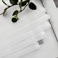 1 x RAW Customer Returns MIULEE Voile Curtain Transparent Curtain Made of Voile Plain Rod Pocket Transparent Living Room Airy Decorative Curtain for Bedroom Set of 2 215 x 140cm H x W , Rod Pocket White - RRP €20.49