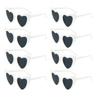 1 x RAW Customer Returns FUNUPUP 8 pieces heart sunglasses, retro party heart party glasses for women - RRP €19.99