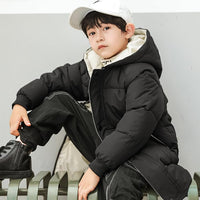 1 x RAW Customer Returns amiyan Unisex boys quilted jacket cotton winter coat thick children s jacket winter jacket fluffy lined winter hooded jacket with faux fur winter coat outerwear 7-11 years camouflage 140-146 - RRP €30.24