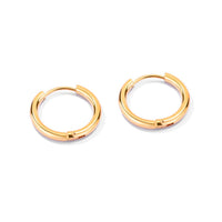 1 x RAW Customer Returns 5 pairs of stainless steel gold earrings for men and women, men s hoop earrings, men s gold earrings, women s gold earrings, men s women s hoop earrings, gold hoop earrings small set titanium 8MM-16MM - RRP €12.49