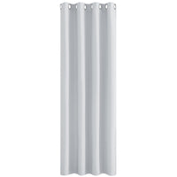 1 x RAW Customer Returns PONY DANCE curtains white opaque - 1 piece H 260 x W 140 cm thermal curtain against cold and heat blackout curtain opaque bedroom curtains with eyelets, gray and white - RRP €27.95