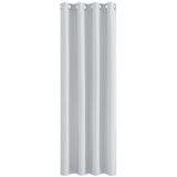 1 x RAW Customer Returns PONY DANCE curtains white opaque - 1 piece H 260 x W 140 cm thermal curtain against cold and heat blackout curtain opaque bedroom curtains with eyelets, gray and white - RRP €27.95