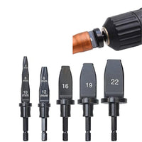 1 x RAW Customer Returns Jadeshay 5 Piece Aluminum Pipe Expander Copper Pipe Drill Bit Set Metric  - RRP €28.91