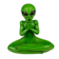 1 x Brand New Ashtray Rastaman Alien decorative figure Rasta Polyresin cool motifs ashtray yoga alien  - RRP €12.08