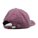 1 x RAW Customer Returns DRESSED IN MUSIC PLAY WITH ME Beisbol Classic Surf Monkey Hat - Dad Hat in Structureless Cotton - Distressed Look, Maroon, One Size - RRP €28.72