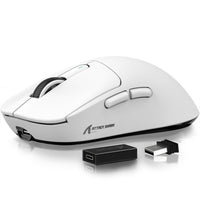 1 x RAW Customer Returns ATTACK SHARK X3 Pro 4K 8K Hz Mouse, 49g SUPER LIGHTWEIGHT, PixArt PAW3395 Gaming Sensor, BT 2.4G Wireless Wired Gaming Mouse, 6 Adjustable DPI up to 26000, 200 Hours Battery White  - RRP €94.99