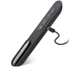 1 x RAW Customer Returns  Rechargeable NORWII N76 Wireless Presenter Rechargeable with 300ft Range, Hyperlink USB Powerpoint Remote Presentation Clicker Laser Pointer Rechargeable 2.4GHz Black  - RRP €21.99