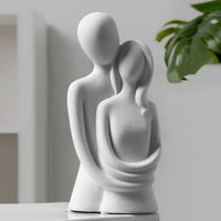 1 x RAW Customer Returns DASNTERED Modern Sculpture Couple Ceramic Sculpture Living Room Ceramic Sculpture Abstract Modern Gift Desk Home Decor Couple Statue - RRP €31.99