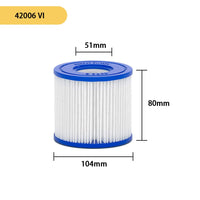 1 x RAW Customer Returns CHIKIXSON Swimming Pool Filter Cartridge VI Compatible with Bestway Spa, Filter Cartridge Size VI for Spa, Miami, Vegas, Palm Springs, Paris Monaco, 4 PCS VI  - RRP €18.99