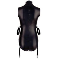 1 x RAW Customer Returns YouYaYaZ Women s Jumpsuit Night Dress Party Costume Latex Patent Catsuit Plus Sizes Wetlook Bodysuits Lingerie Zip Black, XL  - RRP €19.51