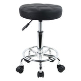 1 x RAW Customer Returns KKTONER Rolling Stool with Pedal Black  - RRP €44.99