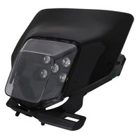 1 x RAW Customer Returns Anxin Dirtbike Headlight, Headlight LED Fairing Mask Universal for Pit Bike Enduro Supermoto Black - RRP €64.52