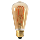 1 x RAW Customer Returns 4x greenandco Vintage filament LED lamp gold E27 ST64 5W 400lm 2000K extra warm white 360 230V flicker-free, not dimmable, 2 year guarantee - RRP €34.99